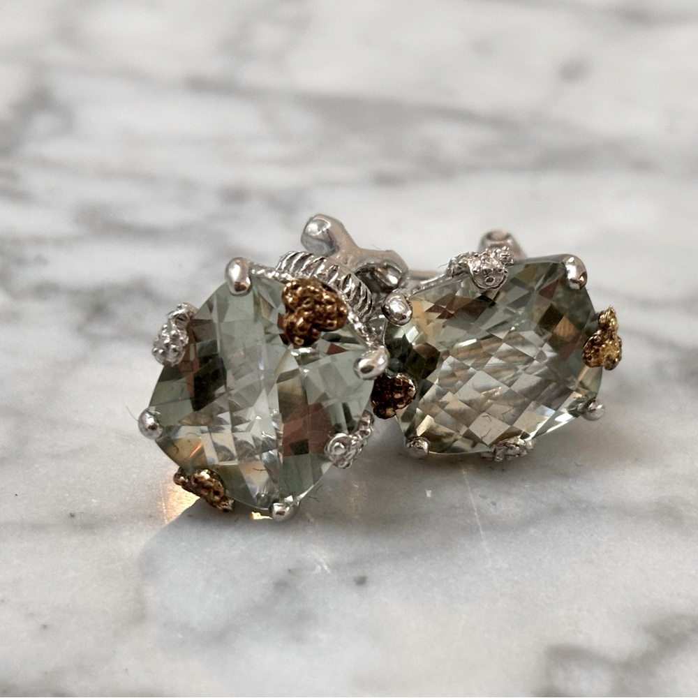 Green amethyst earrings